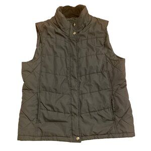 Van Heusen Women's Black Quilted Puffer Vest  Size L Warm & Stylish